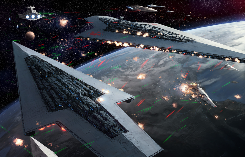 Illustration for article titled Star Wars Space Battle Has No Chill
